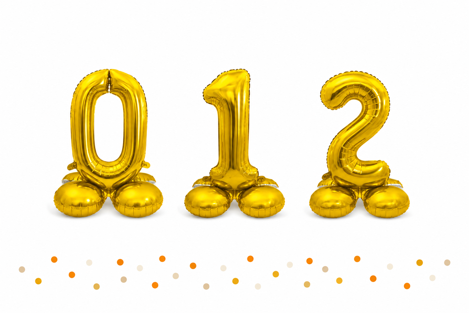 Stojící foliové balonky čísla