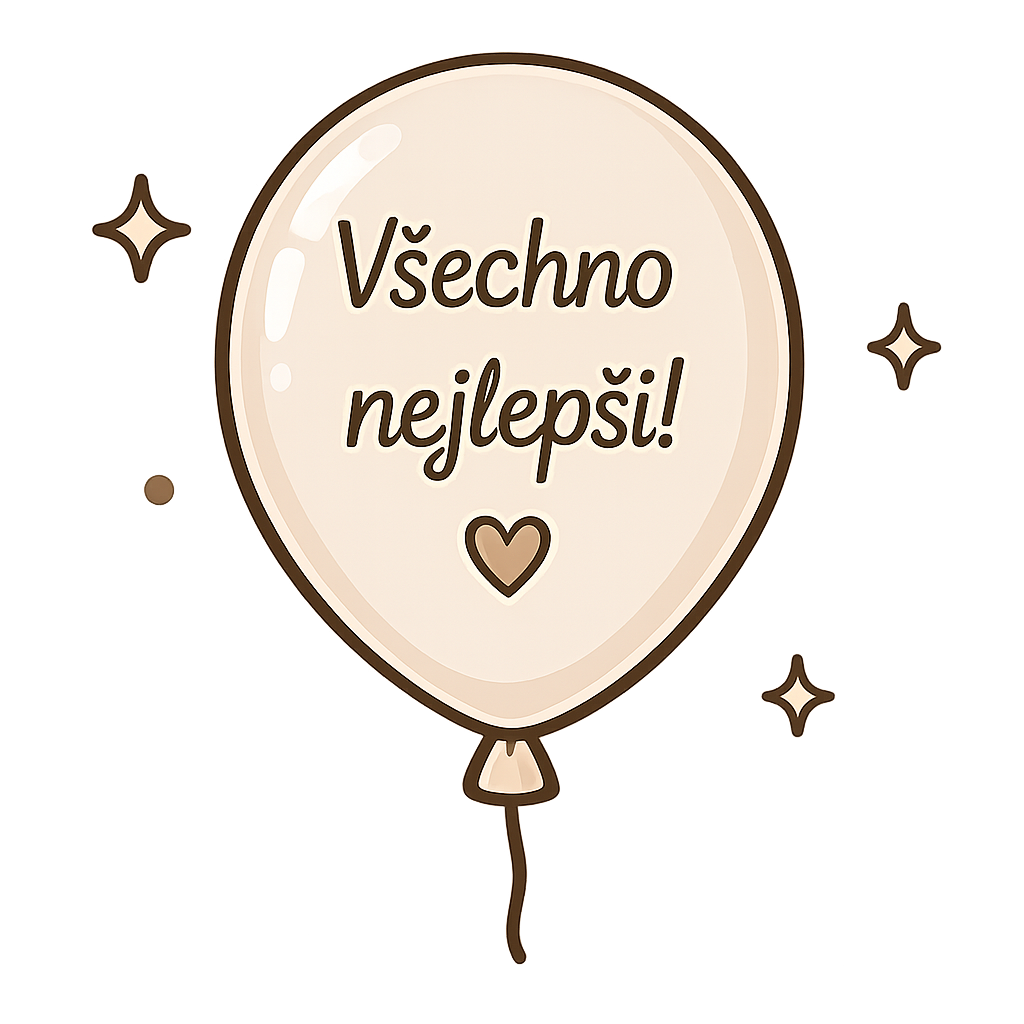 Balonky s českým potiskem