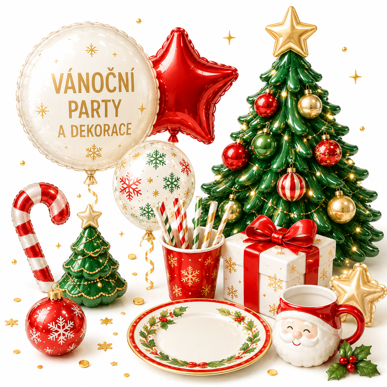 Vánoční party a dekorace
